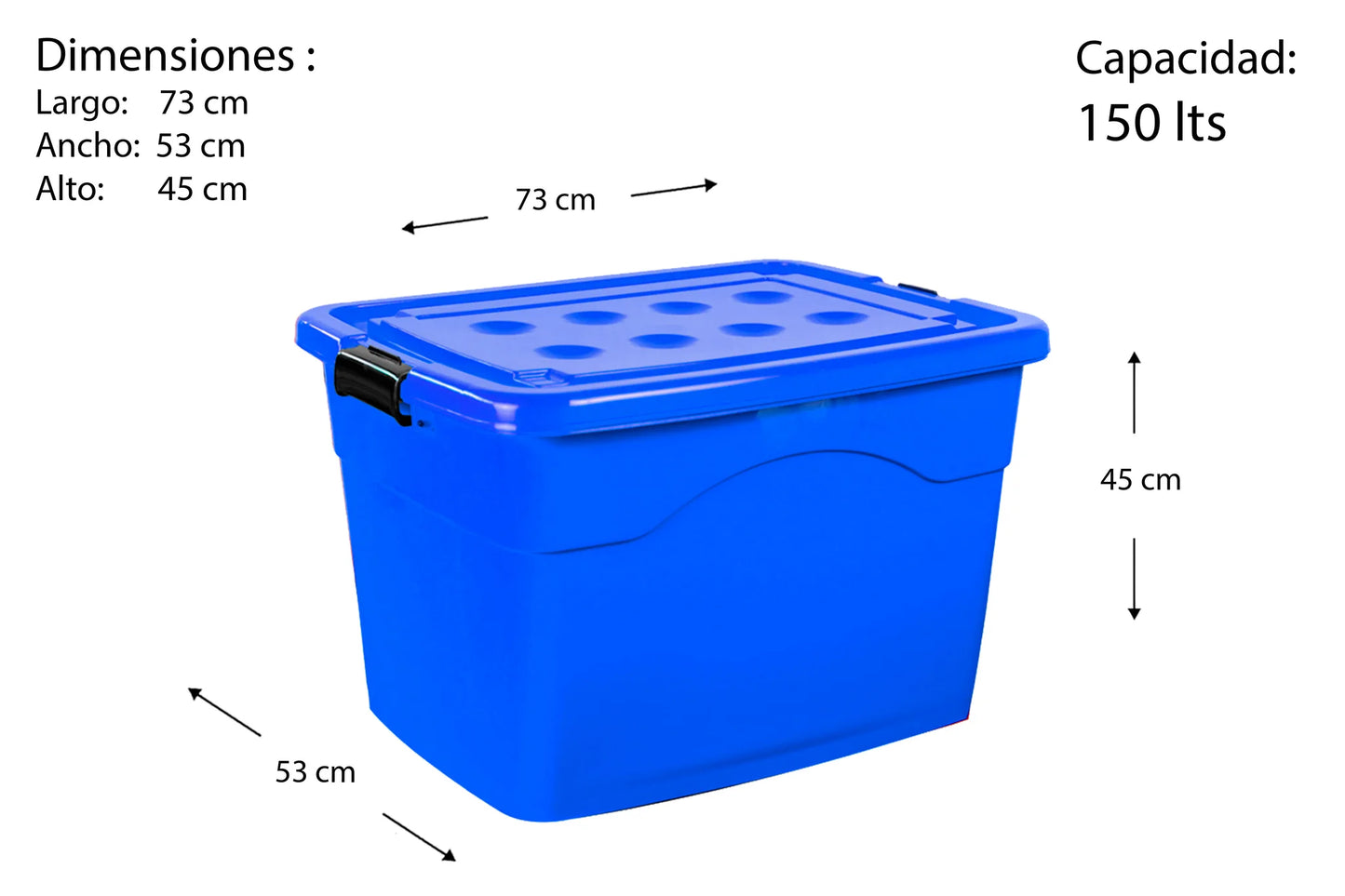 CAJA RAMSES 130 LTS CON RUEDAS DNOVO