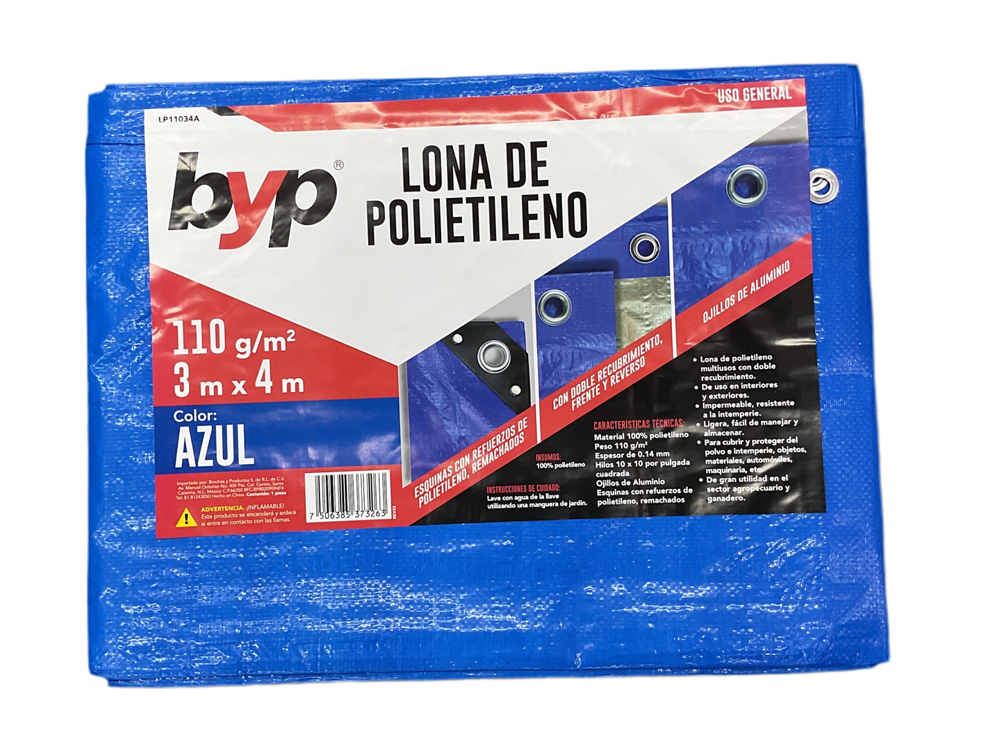 LONA DE POLIETILENO AZUL BYP