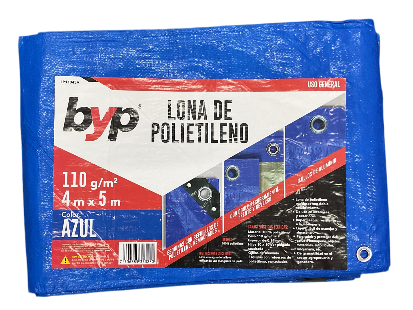 LONA DE POLIETILENO AZUL BYP