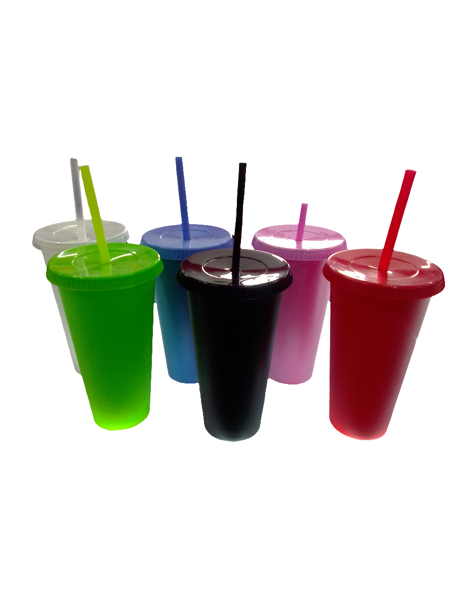 VASO LIBERTY 24 OZ CON TAPA Y POPOTE
