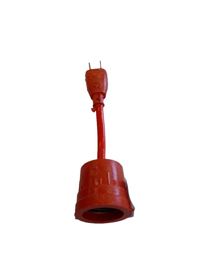 CLAVIJA CON SOCKET 15.5 CM NARANJA BURGOS