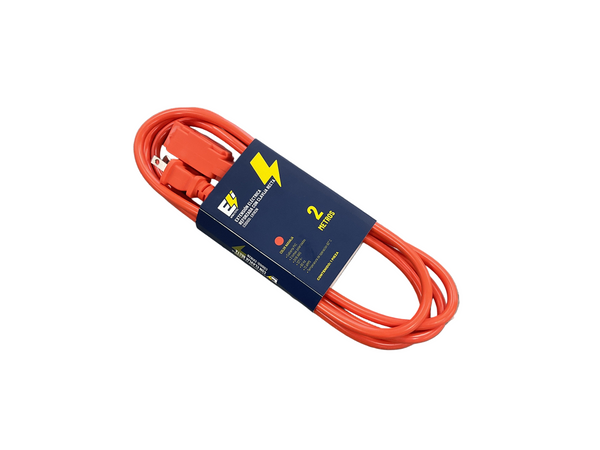 Extensión Eléctrica Naranja Con Clavija Estándar 2 M