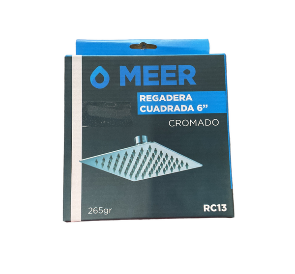 Regadera Cuadrada 6 Acero Inoxidable
