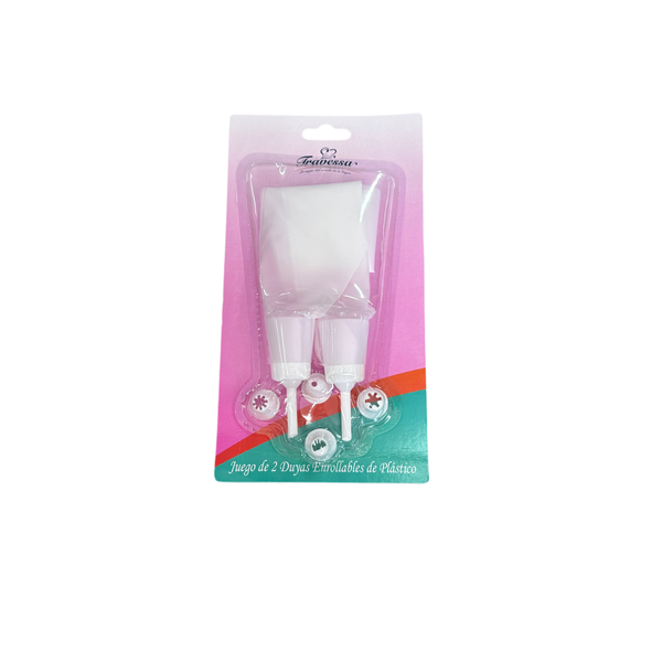 JUEGO DE 2 DUYAS ENROLLABLES DE PLASTICO