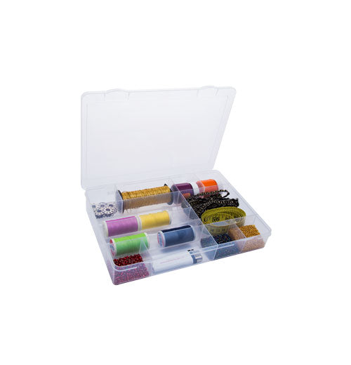 CAJA CON 11 DIVISIONES NATURAL GONHERRPLAST