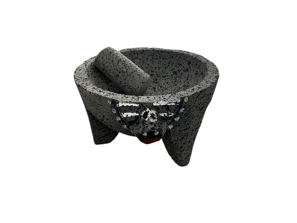 MOLCAJETE DE PIEDRA 7" RUELAS