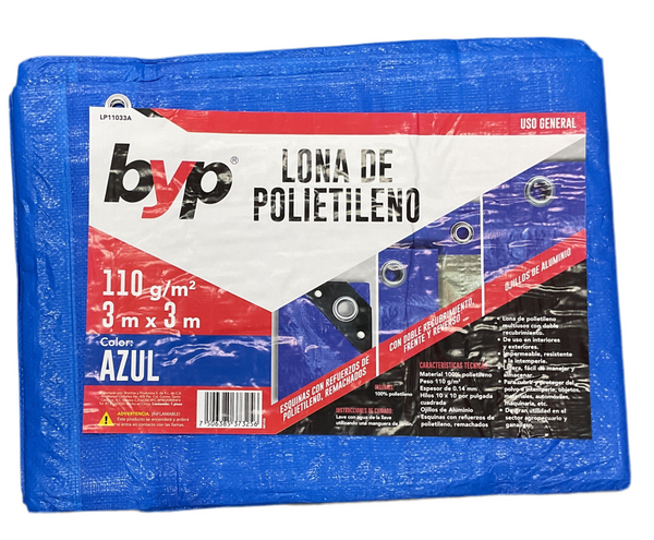 LONA DE POLIETILENO AZUL BYP