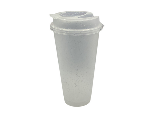 VASO CAPUCHINO 26OZ NATURAL C/GLITTER YULIANA