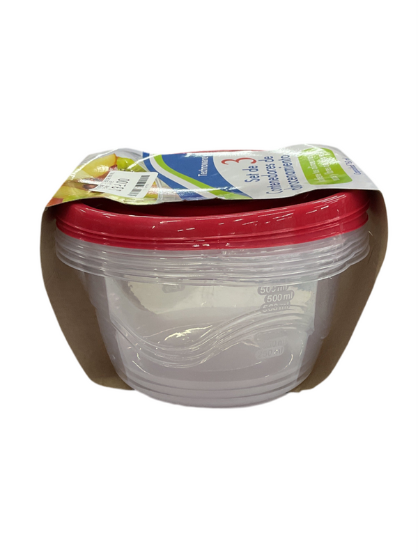 SET DE 3 CONTENEDORES DE 760 ML TECHNOWARE