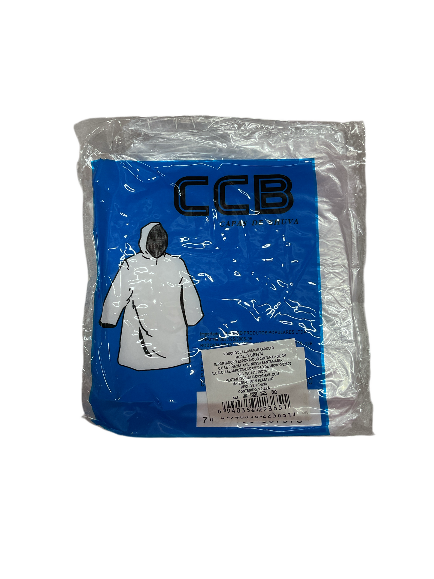 IMPERMEABLE TRANSPARENTE CCB UB8474 (TAGRUFLE)