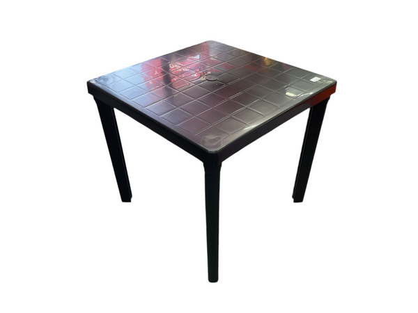 MESA DESMONTABLE TERRAZA CUADRADA 82 CM NEGRA PLASTY