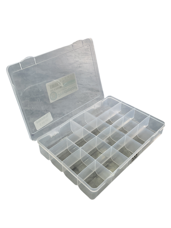 CAJA CON 18 DIVISIONES NATURAL PRODEPLAST