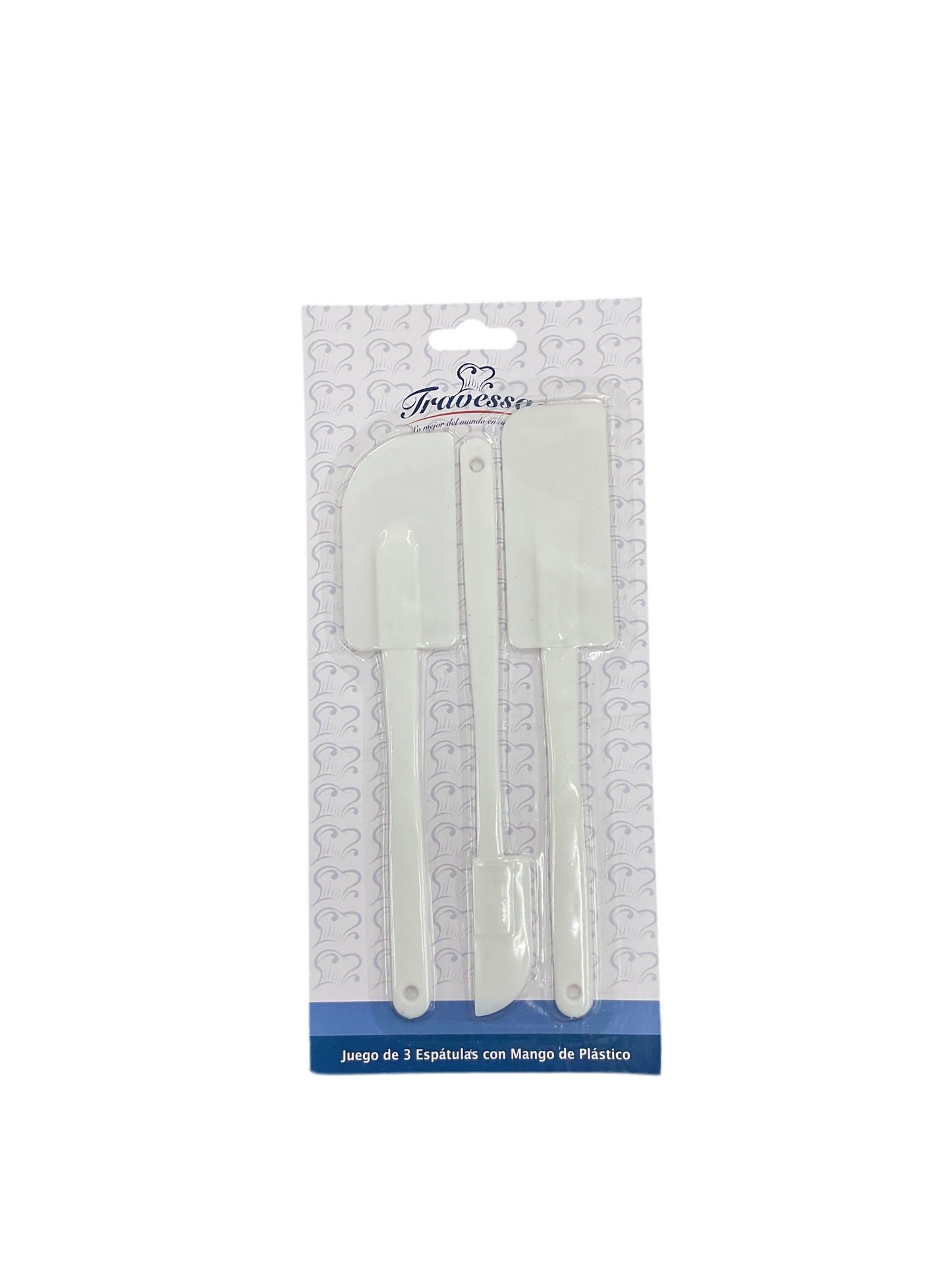 JUEGO 3 ESPATULAS MANGO PLASTICO TRAVESSA