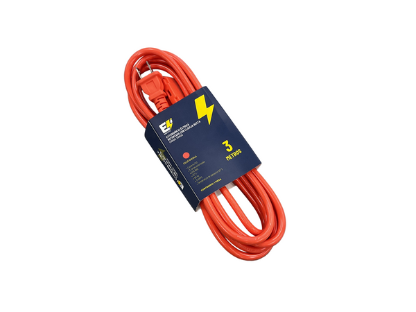 Extensión Eléctrica Naranja Con clavija Estándar 3