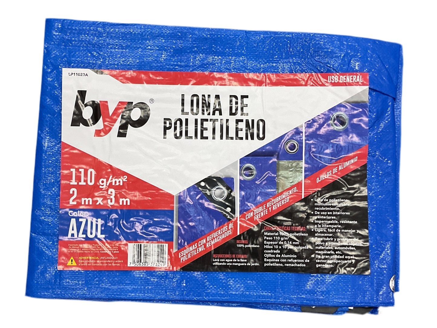 LONA DE POLIETILENO AZUL BYP