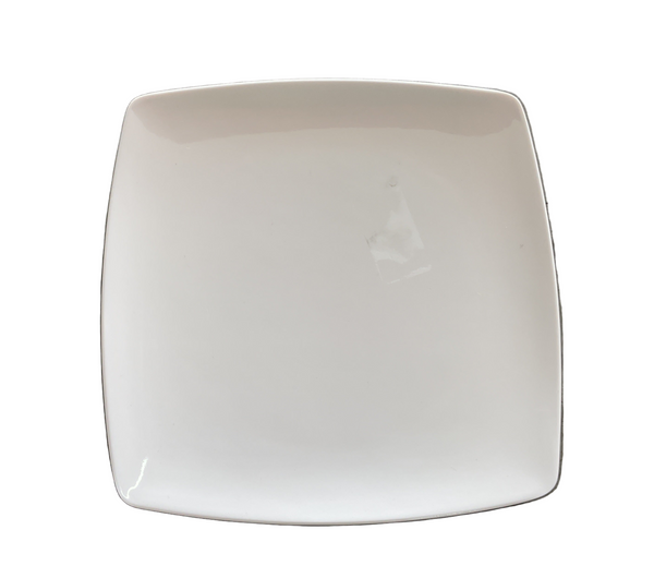 PLATO CUADRADO COUPE 20 CM MELAMINA BLANCA