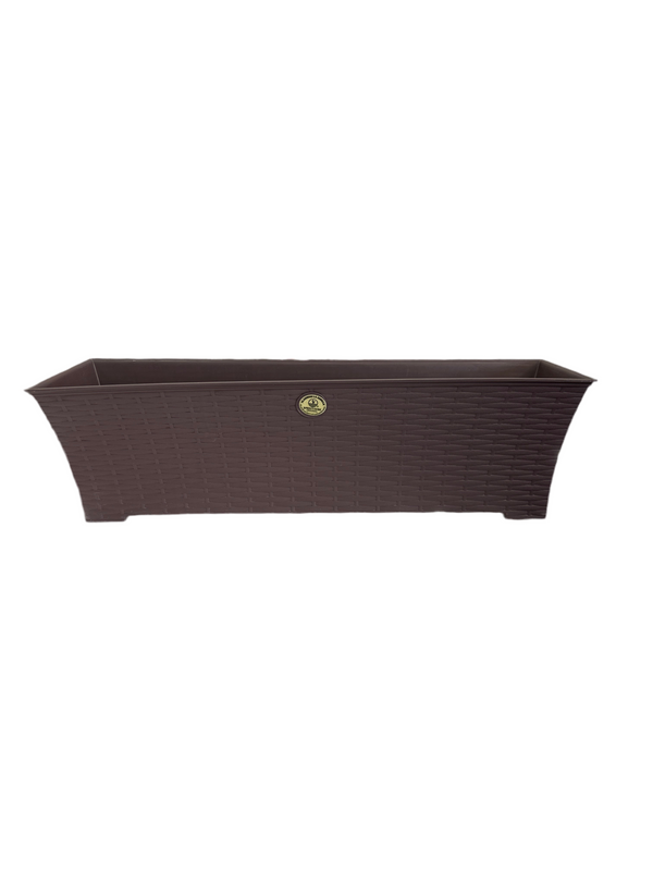 MACETA JARDINERA RATTAN L60 CHOCOLATE