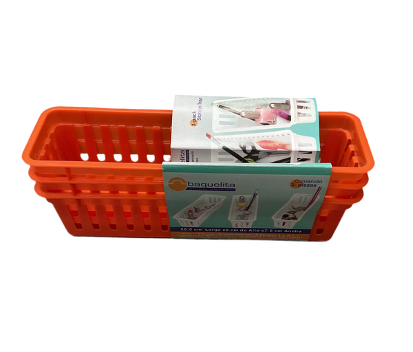 CHAROLAS DE ALMACENAMIENTO PARA CUBIERTOS PAQUETE DE 3