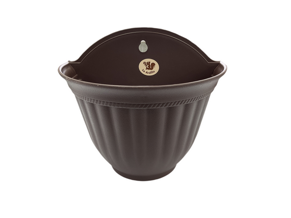 MACETA PARED ARCILLA L23X14 A20.5 CHOCOLATE