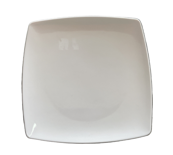 PLATO CUADRADO COUPE 25 CM MELAMINA BLANCA