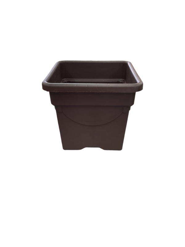 MACETA AIMEE CUADRADA 30X30 CHOCOLATE