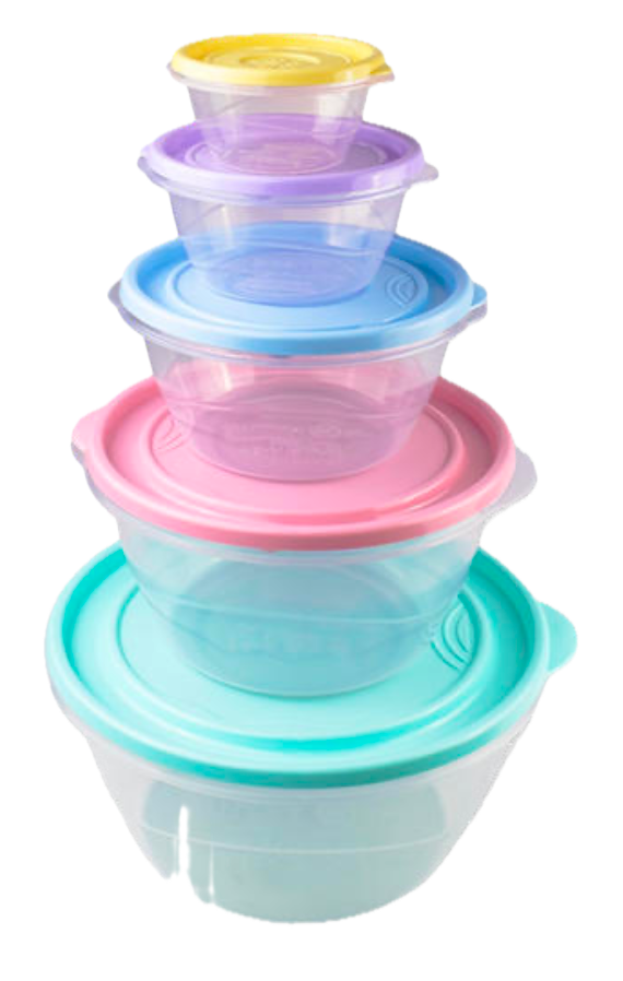 JUEGO DE 5 RECIPIENTES HERMETICOS FLOWERS YULIANA