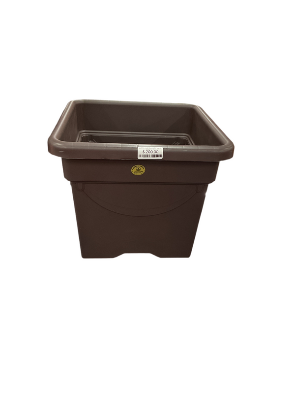 MACETA AIMEE CUADRADO 40X40 CHOCOLATE