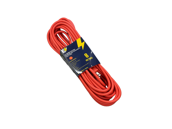 Extension Electrica Naranja Con Clavija Estandar 8M