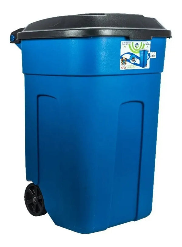 BOTE CONTENEDOR TACHO 135 LITROS CON RUEDAS