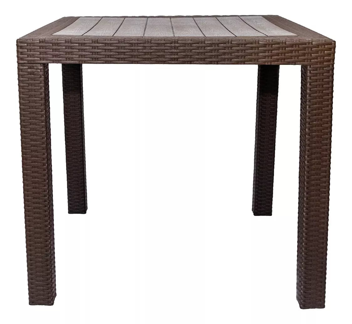 MESA CUADRADA RATTAN PATAS DESMONTABLES FLIPP