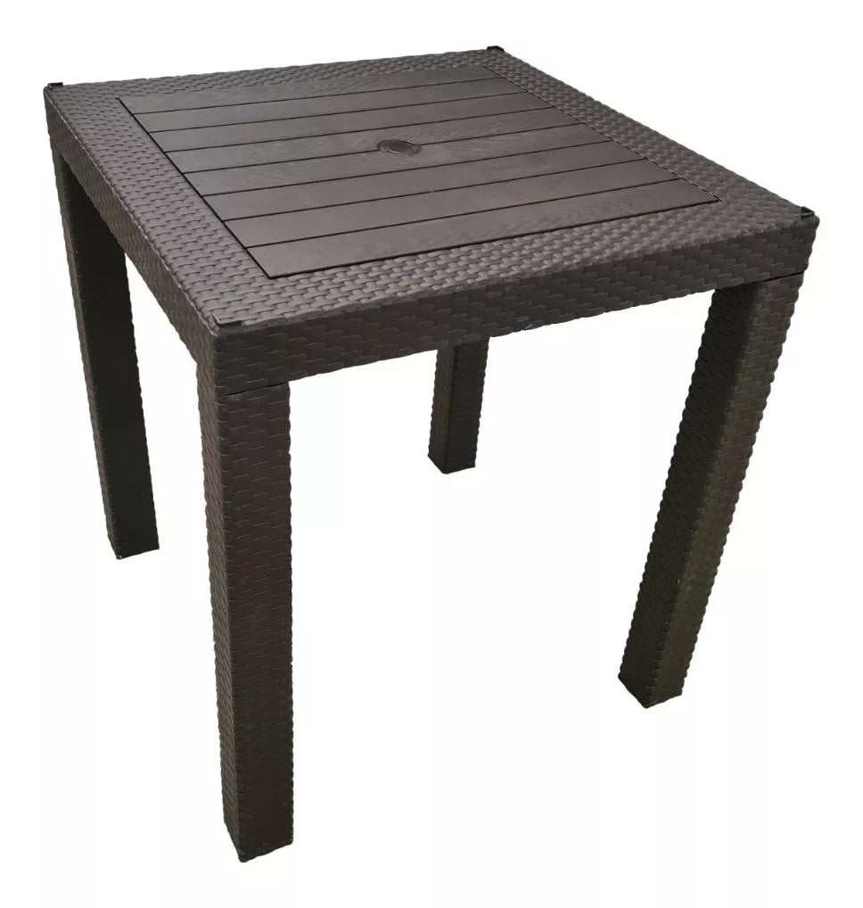 MESA CUADRADA RATTAN PATAS DESMONTABLES FLIPP