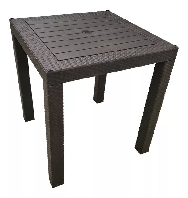 MESA CUADRADA RATTAN CHOCOLATE FLIPP