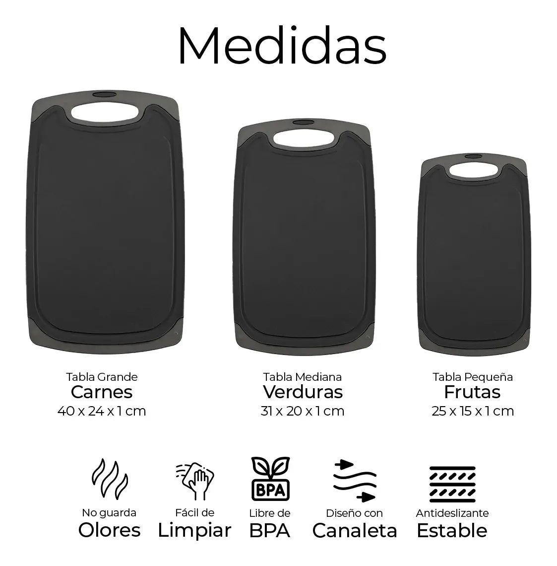 TABLA DE PICAR NEGRA