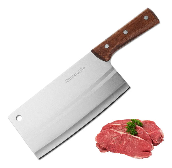 HACHA DE COCINA PROFESIONAL MANGO MADERA MONTERATILLO