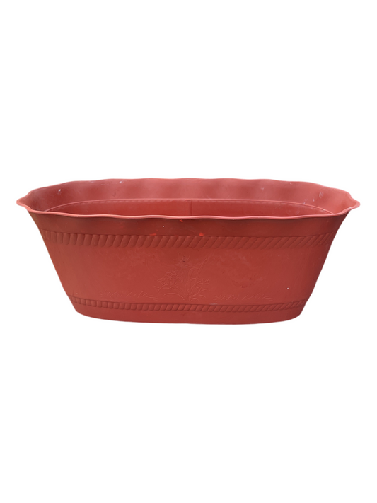 MACETA ONDULADA RECTANGULAR TERRACOTA FMV