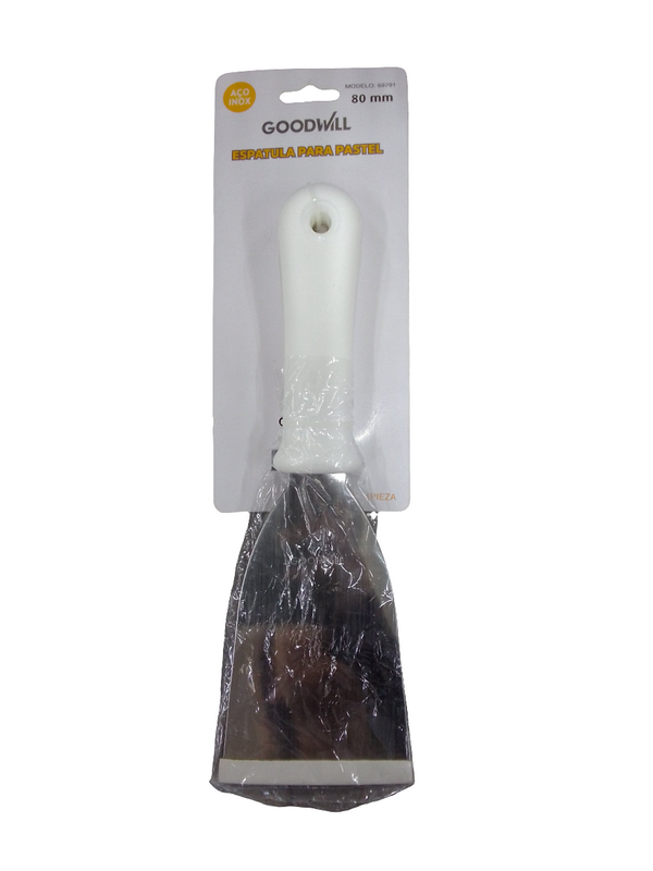 ESPATULA 80 MM AC. INOX MANGO PLASTICO GOODWILL