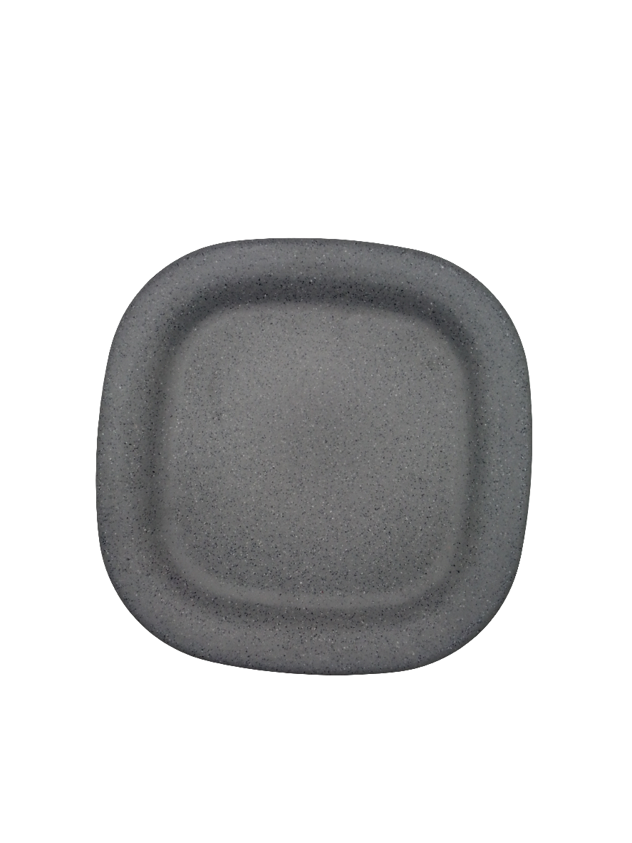 PLATO CUADRADO MELAMINA GRIS TAVOLA