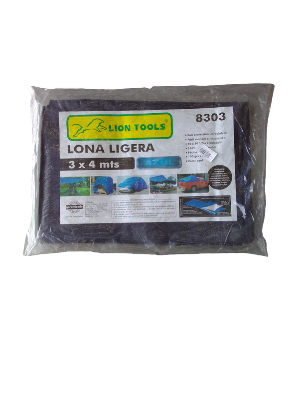 LONA AZUL 3 X 4 METROS LION TOOLS