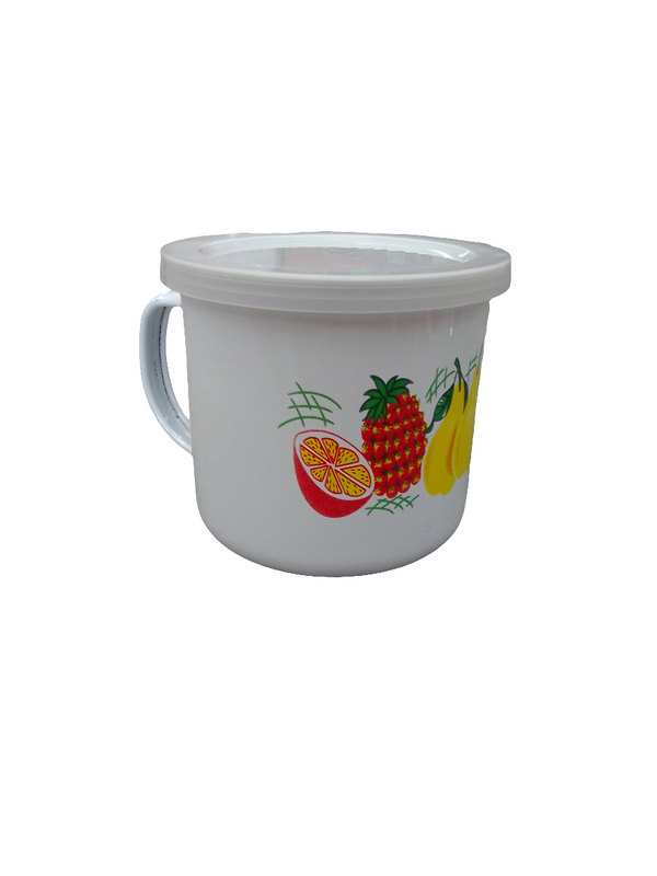 TAZA PELTRE POCILLO 10 CM CON TAPA PEONIA