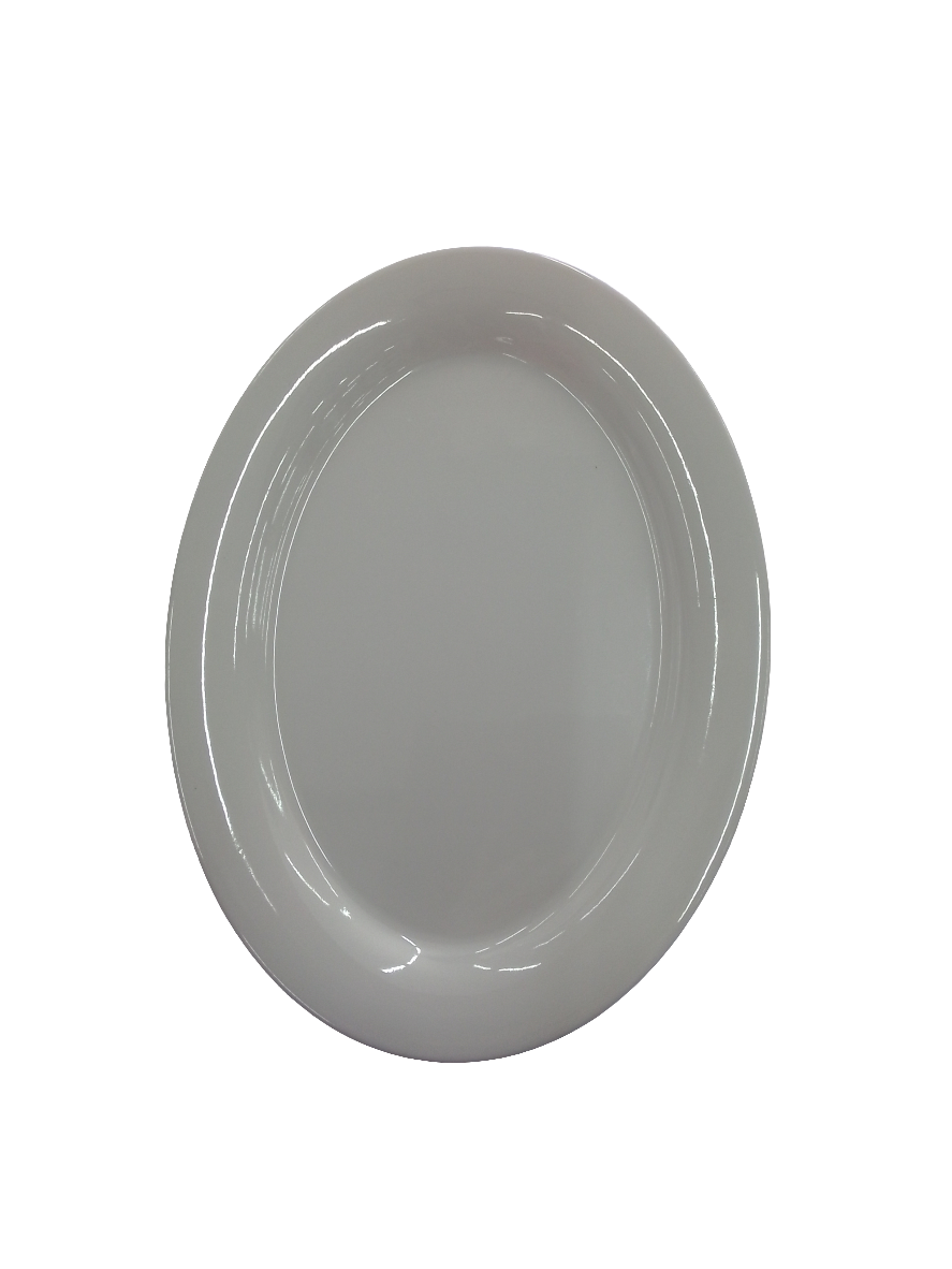 PLATO OVALADO MELAMINA BLANCA TAVOLA