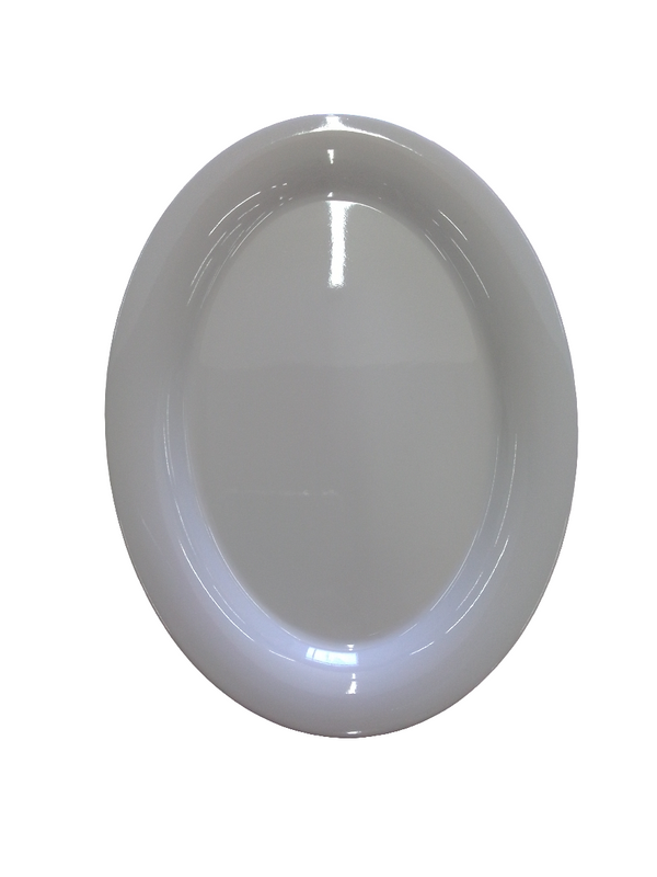 PLATO OVALADO MELAMINA BLANCA TAVOLA