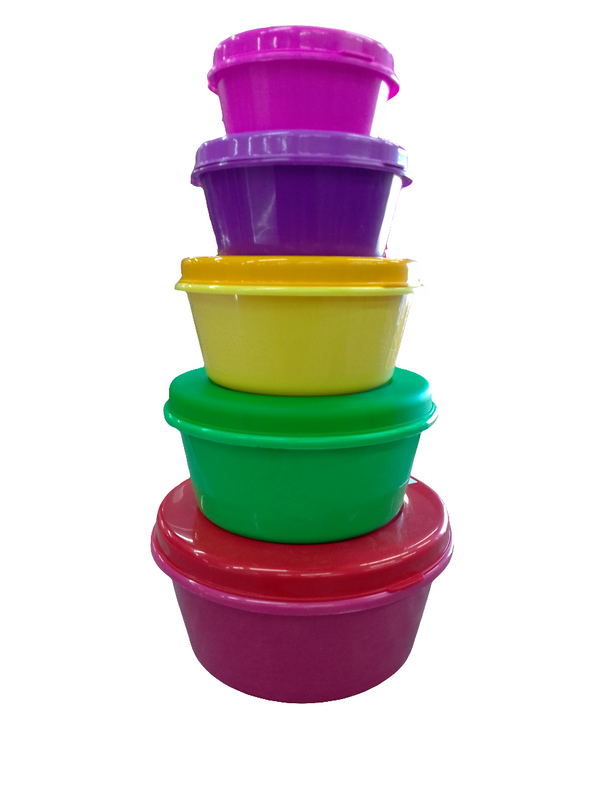 JUEGO DE 5 CONTENEDORES PLASTICOS TRAPS
