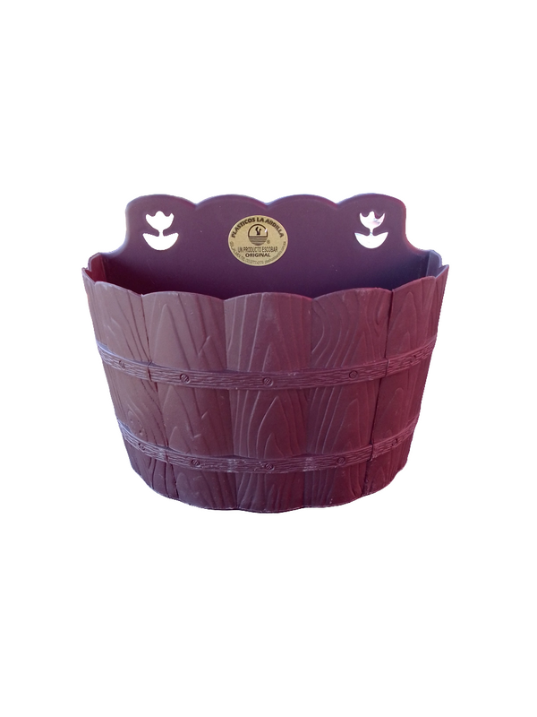 MACETA PARED MADERA #0 CHOCOLATE