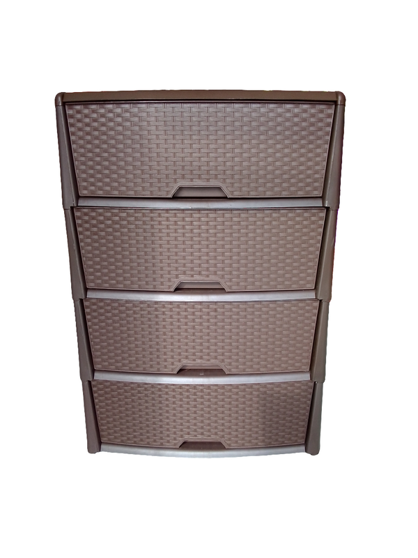 CAJONERA RATTAN CHOCOLATE 4 NIVELES FLIPP