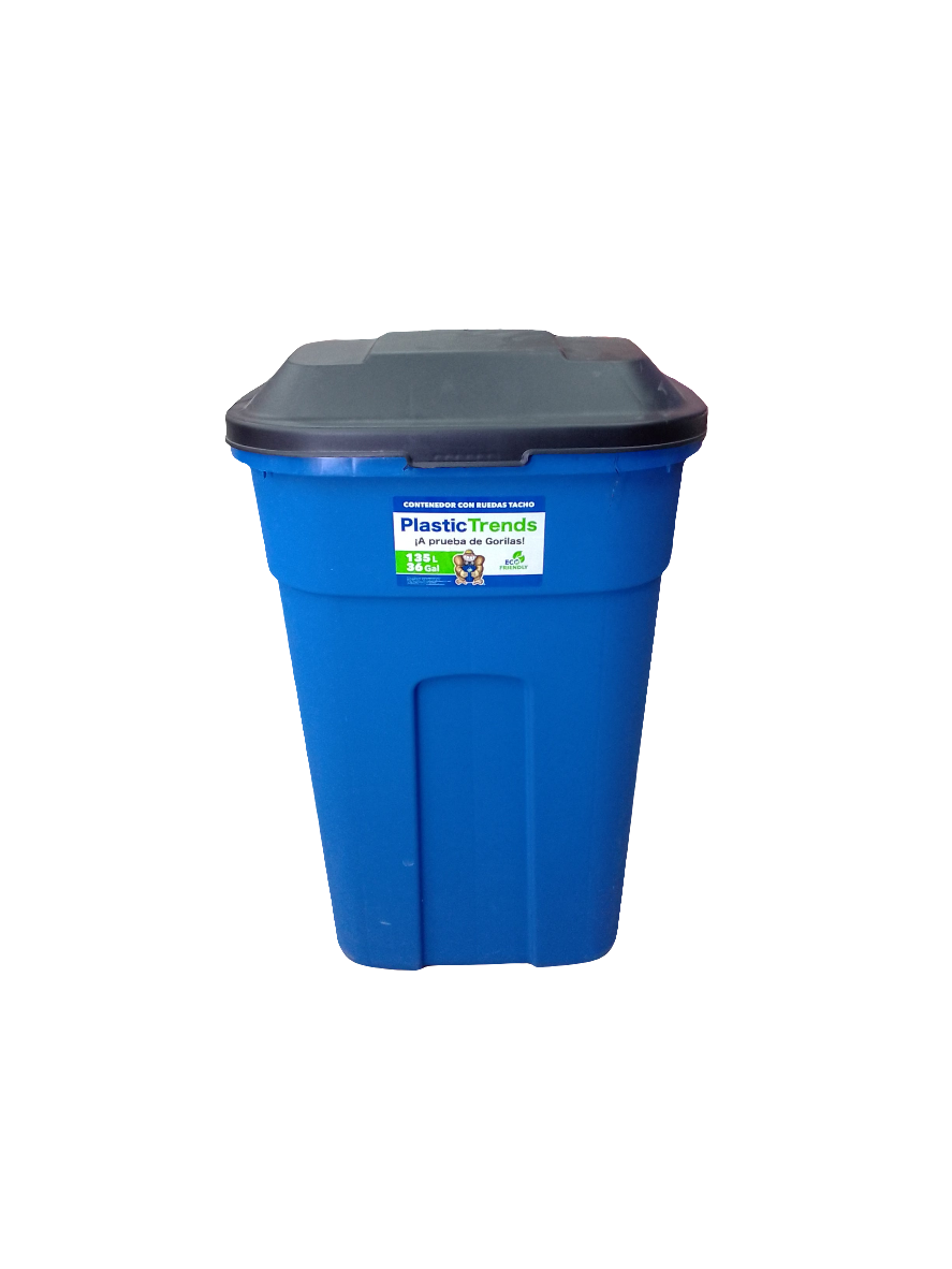BOTE CONTENEDOR TACHO 135 LITROS CON RUEDAS