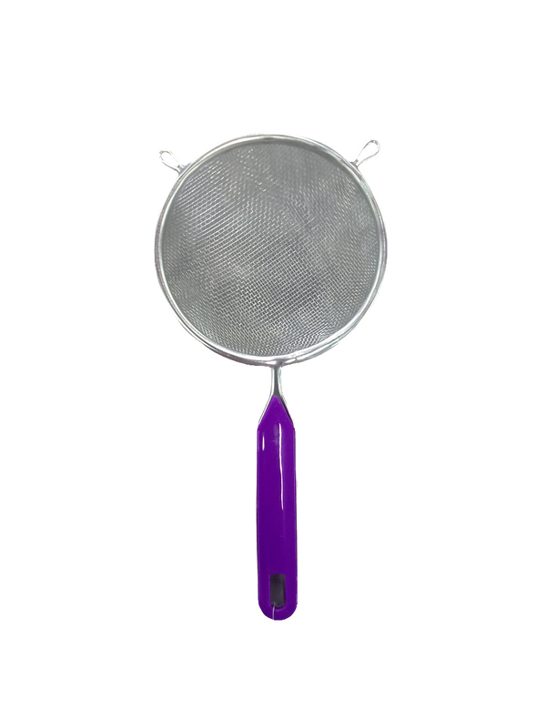 COLADOR CROMADO MANGO PLASTICO TRAVESSA