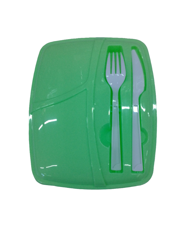 RECIPIENTE 3 DIV/CON PORTA CUBIERTOS