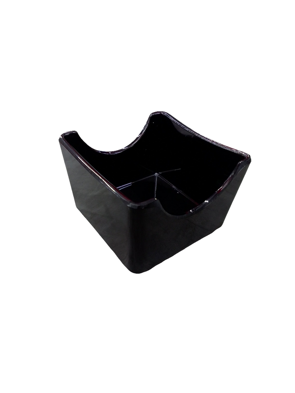 AZUCARERA PARA SOBRES 7.5 CM MELAMINA NEGRA