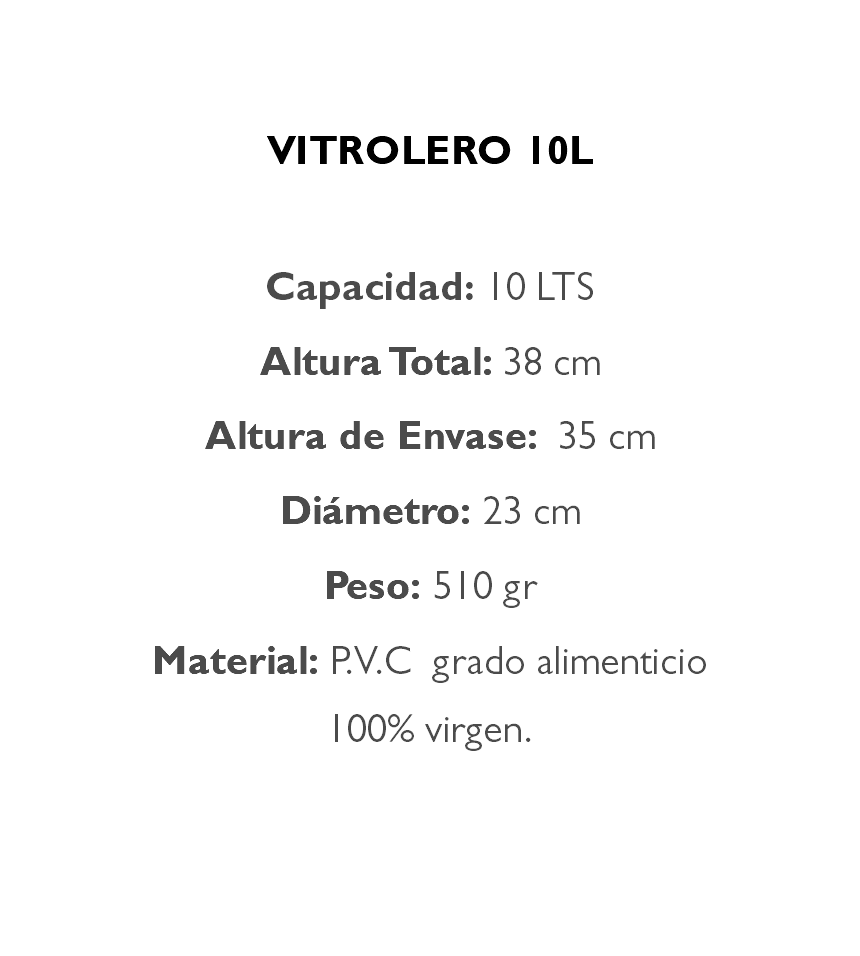 VITROLERO 10 LTS RUBIK